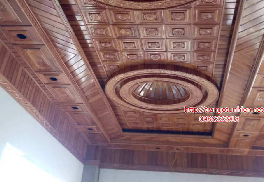 trần nhà bằng gỗ sồi đẹp